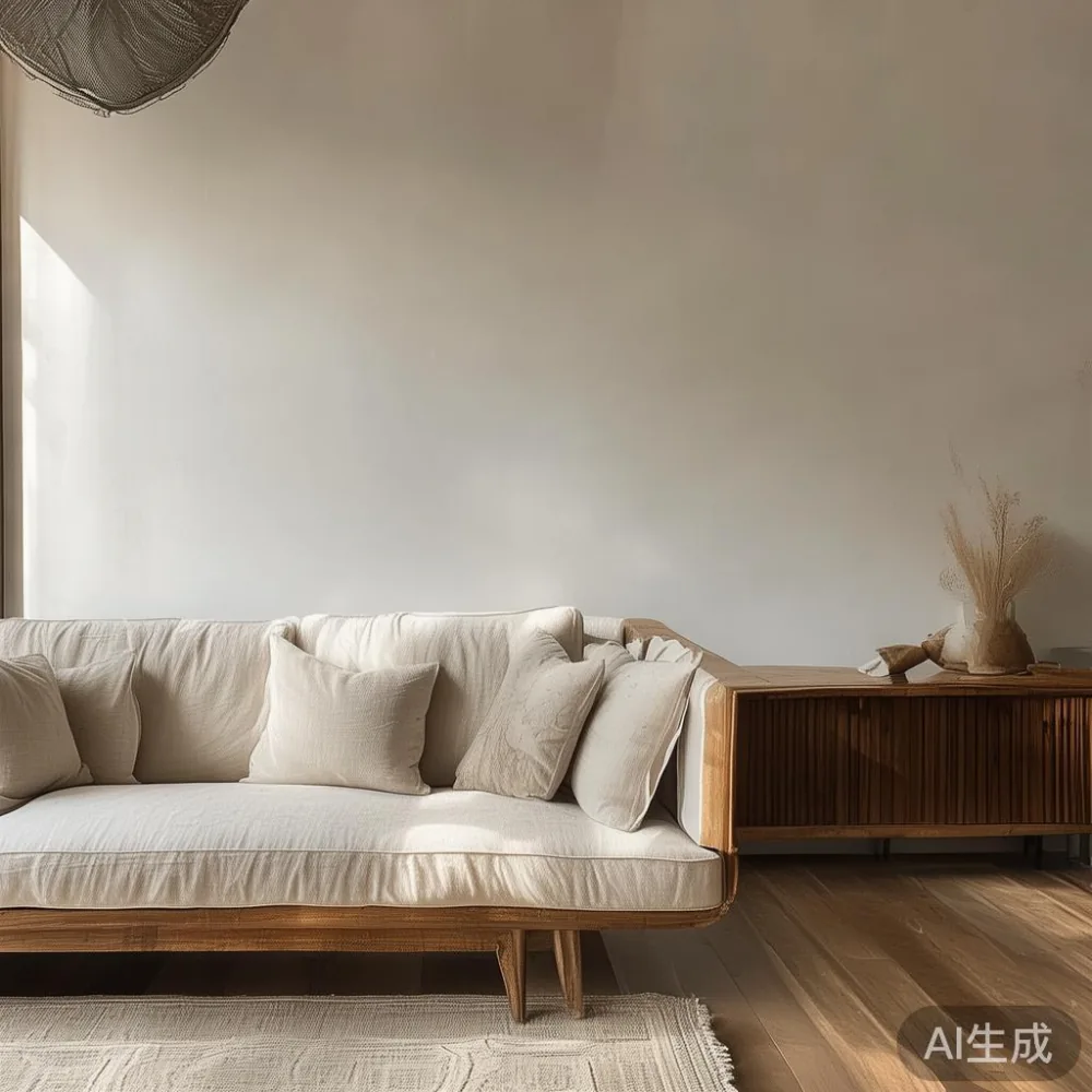 Caring for a Lacquered Surface in a Tropical Climate: A Singapore Owne — staged against a plain wall with a linen sofa ne