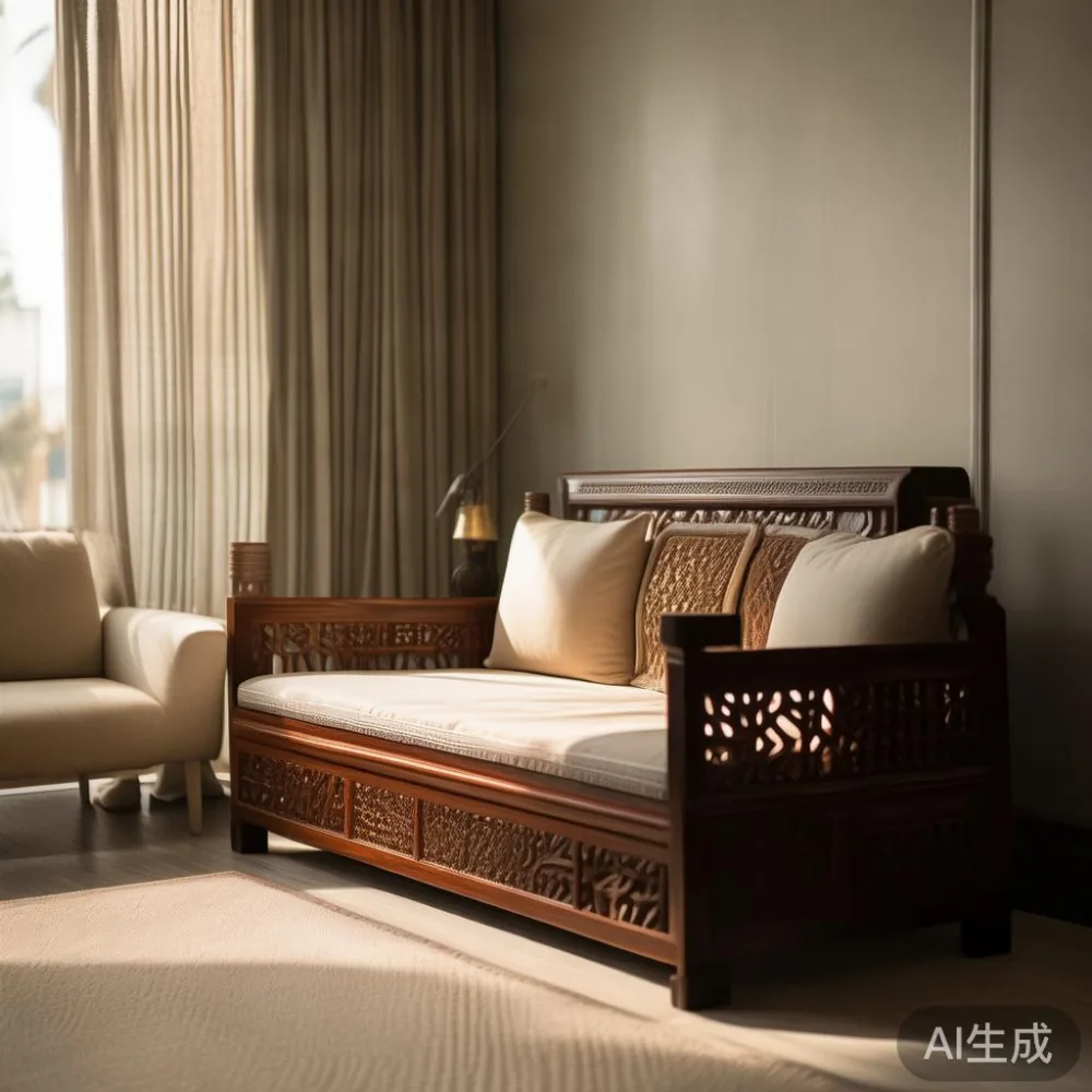 Caring for Lacquered Majlis Furniture in a Singapore HDB: A Practical  — staged against a plain wall with a linen sofa ne