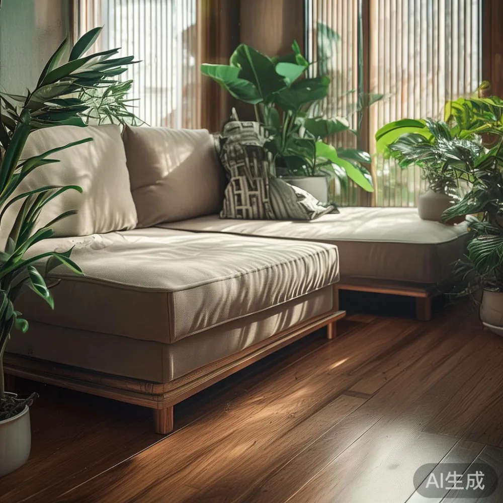 Delivery and Assembly Realities When Buying Majlis Furniture Online in — corner of a small condo apartment with wooden fl