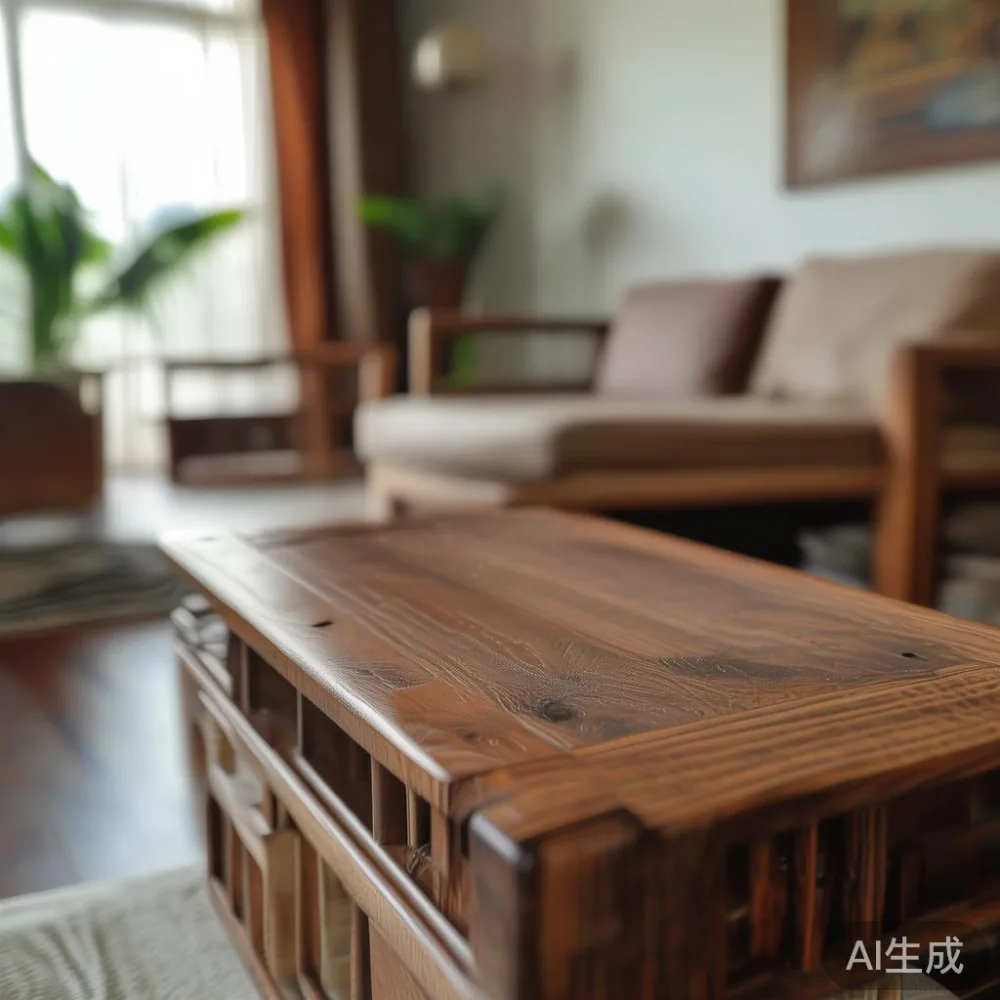 How to Choose the Right Size for a Singapore HDB Living Room: Sofas, D — close-up of the grain and joinery detail, shallo