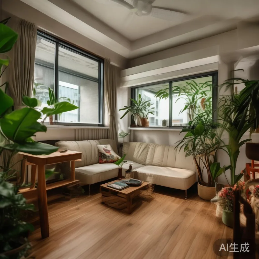 How to Choose the Right Size for a Singapore HDB Living Room: Sofas, D — corner of a small condo apartment with wooden fl